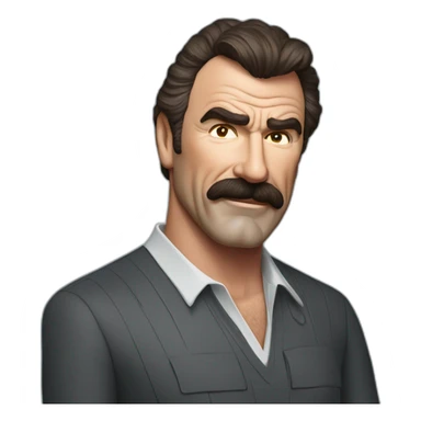tom selleck sticker