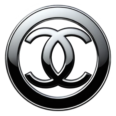 Chanel sport logo chrome glossy sticker