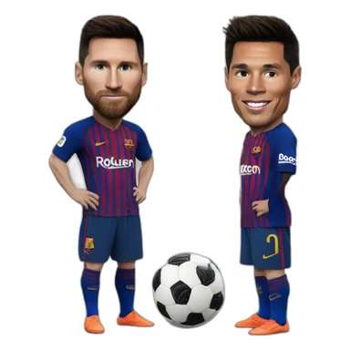Messi câlin Ronaldo sticker
