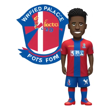 Wilfried Zaha in a Crystal Palace FC kit sticker