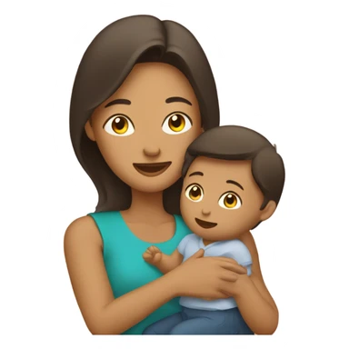 mother with baby sticker