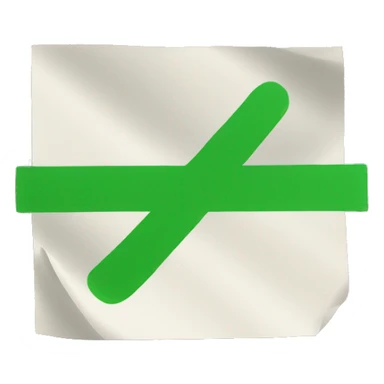 paper with green checkmark sticker