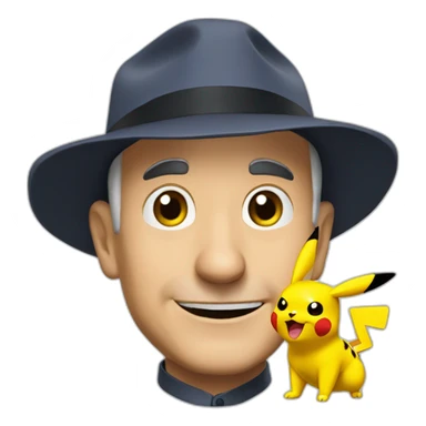 Louis de Funès avec Pikachu sticker