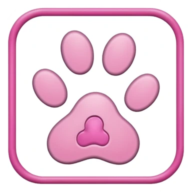 puppy paw print with a border sticker