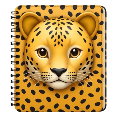 leopard patterned notebook sticker