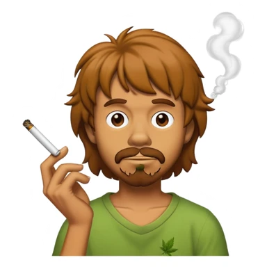 Shaggy from scooby doo smoking weed sticker
