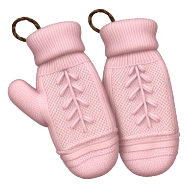 Pale pink Christmas mittens  sticker