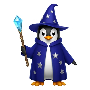 magical Penguin Wizard sticker