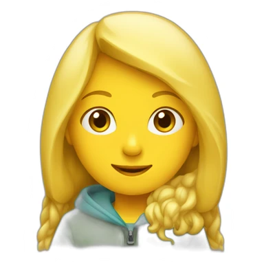 Blond girl in Tent sticker