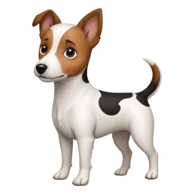 a white jack russell the size of a kelpie sticker