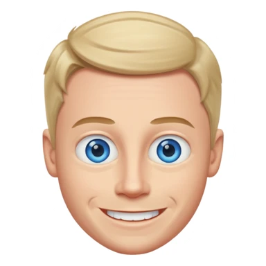 Dave England (b.1969) with blue eyes sticker