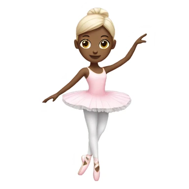 White ballerina with pink shoes sticker