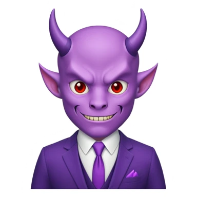 purple devil with suit sticker