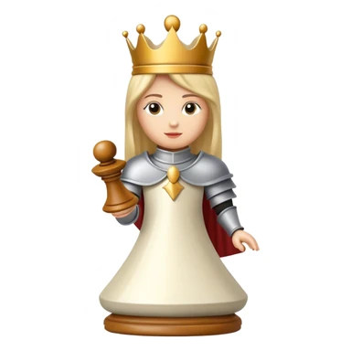 A chess piece (maybe a queen or knight) making a decisive move. sticker
