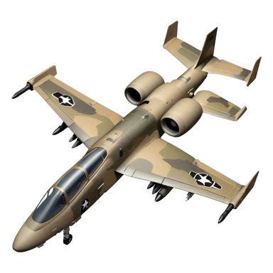 Warthog Jet (A-10 Thunderbolt II) - Fairchild Republic (Model Year: 2022) (Iconic colour: Desert camo) sticker