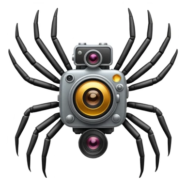 camera spider sticker
