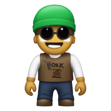 two words saying “roblox crew“ with the roblox logo behind it sticker