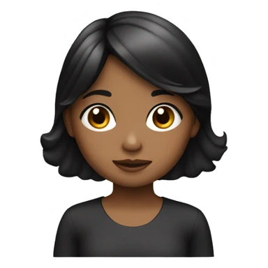 Niña con Cabello negro y corto sticker