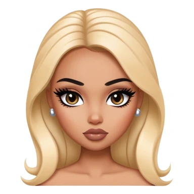 french beauty standard, pretty bratz baddie, black eyeliner sticker