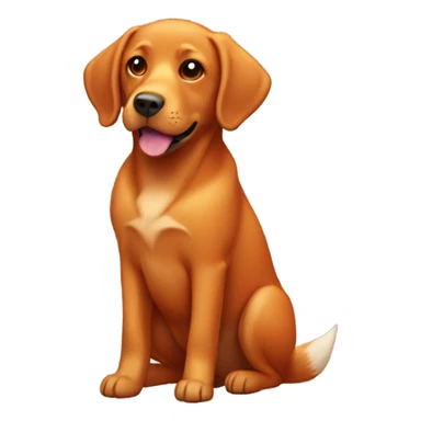 Fox red Labrador retriever dog sticker
