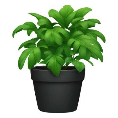 black potted plant sticker