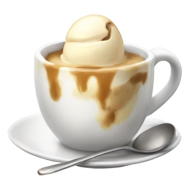 Affogato in mug without a face sticker
