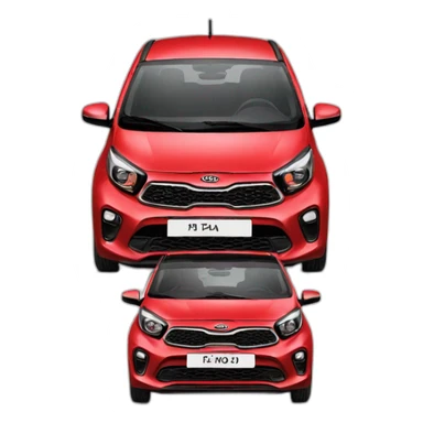 red kia picanto from 2020 front facing sticker