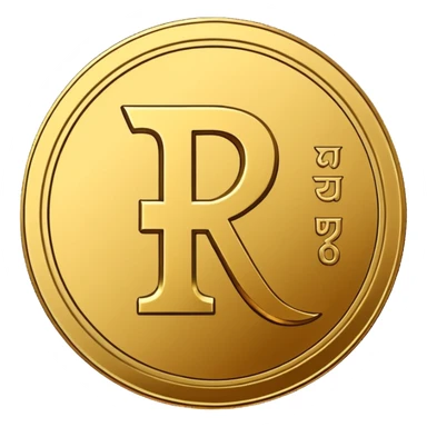 Indian rupees symbol in coin sticker