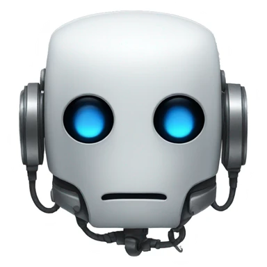 robot with a hook mustache  sticker