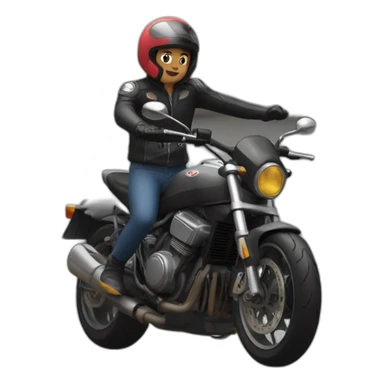 Maki Sall sur la moto sticker
