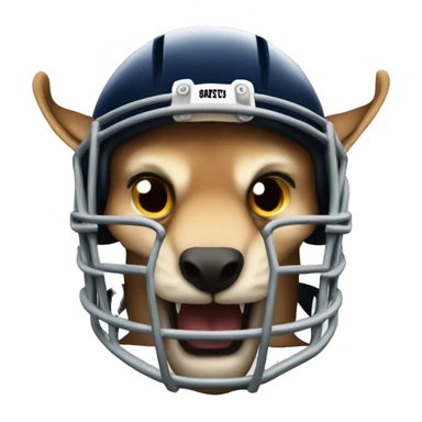 Kangaroo angry American football sticker