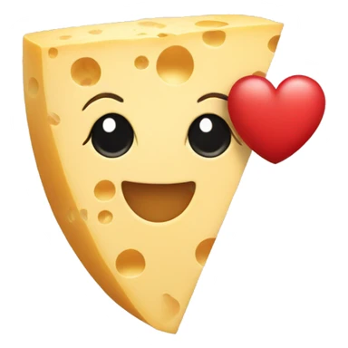 Cheese holding heart sticker