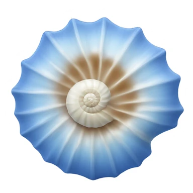 cornflower blue seashell sticker