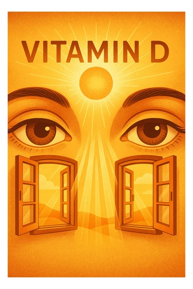 gli occhi sono la finestra da cui entra la vitamina d sticker