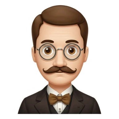 señor con bigote, y monoculo sticker