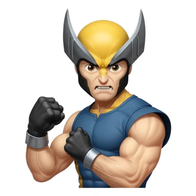 regular human fist with metal claws coming out (wolverine fist) sticker