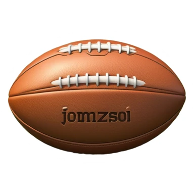 Cinematic Realistic image of a rugged rugby ball with detailed leather textures and precise stitching, rendered against a sunlit field backdrop with dynamic natural lighting that emphasizes its robust character sticker