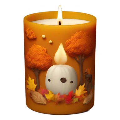 autumn vibe candle sticker