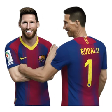 Messi et ronaldo calin sticker