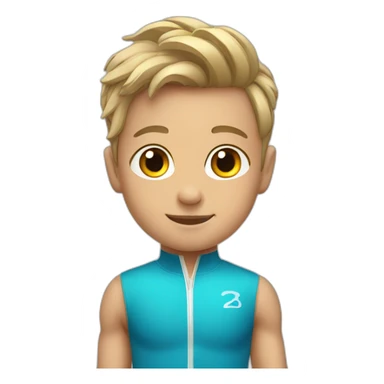 Boy gymnast in uniform sticker