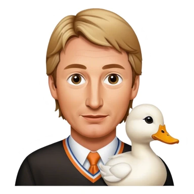  Wayne Gretzky with duck sticker