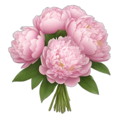 peonies bouquet sticker