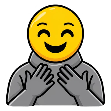 Dying emoji with hands around neck sticker