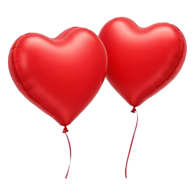Heart shaped balloons sticker
