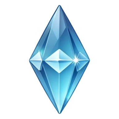 An upward arrow in the form of a crystal sticker