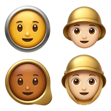 3D Brown golden apps and digital tools sticker