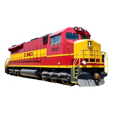 Diesel Locomotive - EMD SD70 (Model Year: 2021) (Iconic colour: Red and yellow) sticker