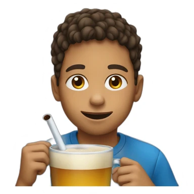 kid drinking mate sticker