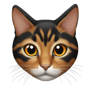 black and orange cat with white belly sticker