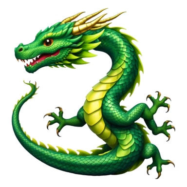  Straight Eastern dragon  sticker